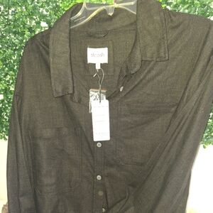 Stoosh Black Button-Up Shirt